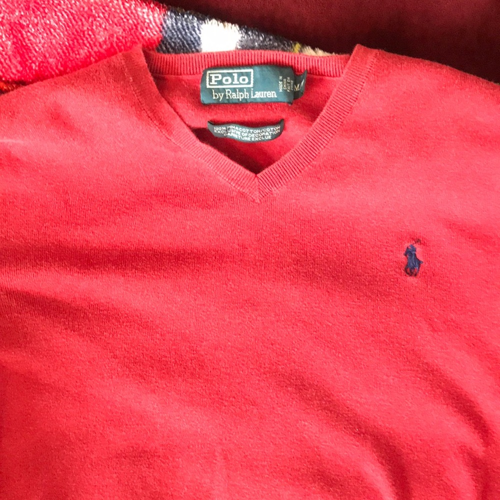 Polo v neck sweater